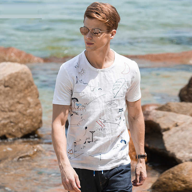 Embroidery Tees Shirts Streetwear Harajuku Casual Short Sleeve Tshirts Mens Hip Hop Fashion Summer Tops 210601