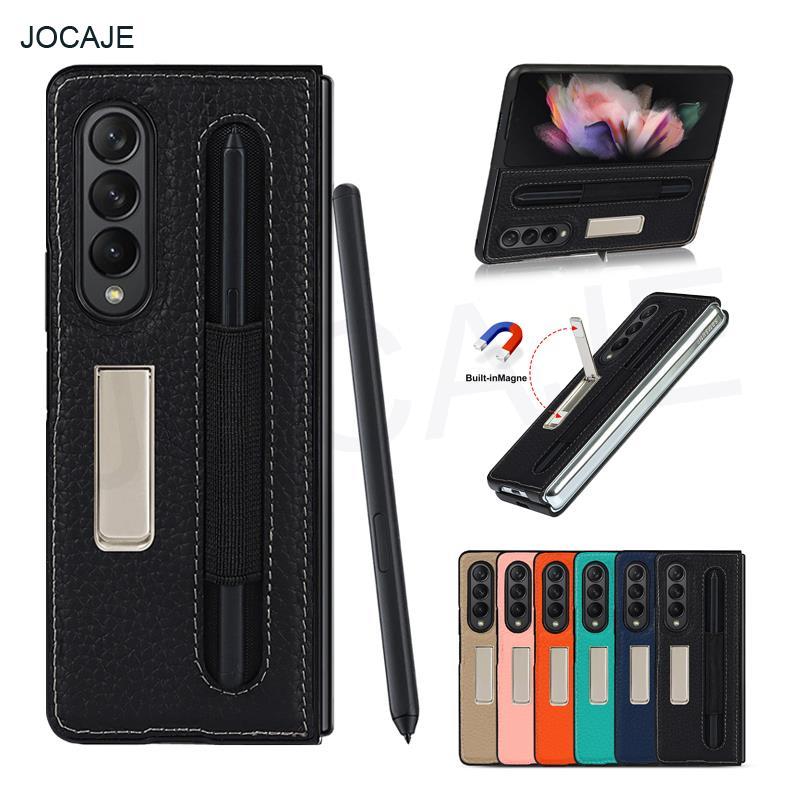 Galaxy Z fold 3 5g mobile phone case with pen holder, litchi pattern, 3-layer real leather, Light grey
Galaxy Z fold 3 5g mobile phone case with pen holder, litchi pattern, 3-layer real leather, Light grey