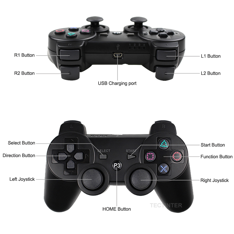 Wireless Gamepad for PS3 Joystick Console Controle For PS3 Joypad Accessorie Support Bluetooth For USB PC Controller