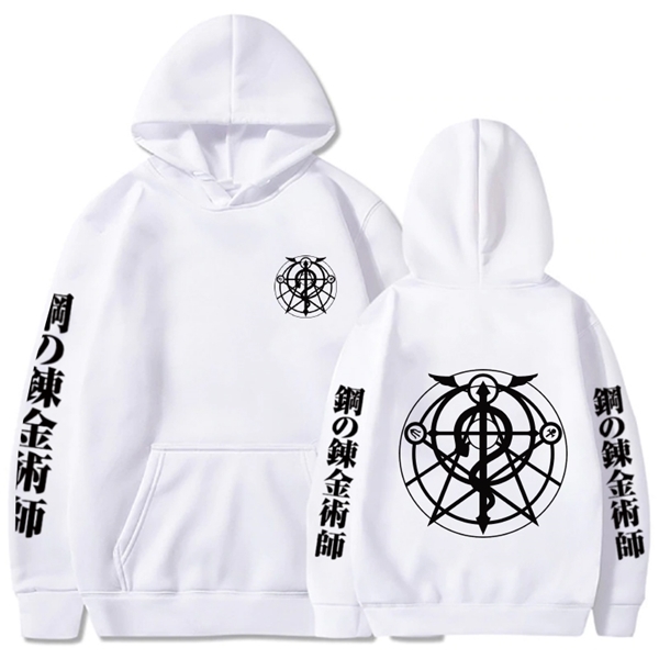 Fashion Cloth Fullmetal Alchemist Hoodie Long Sleeve Casual Loose Print Uniex Y0809