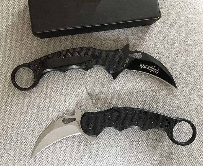 Best Karambit 690 Pocket Folding Claw G10 Handle Training Fixed Blade Knife Fishing Hunting Survival Tool Knives 0268