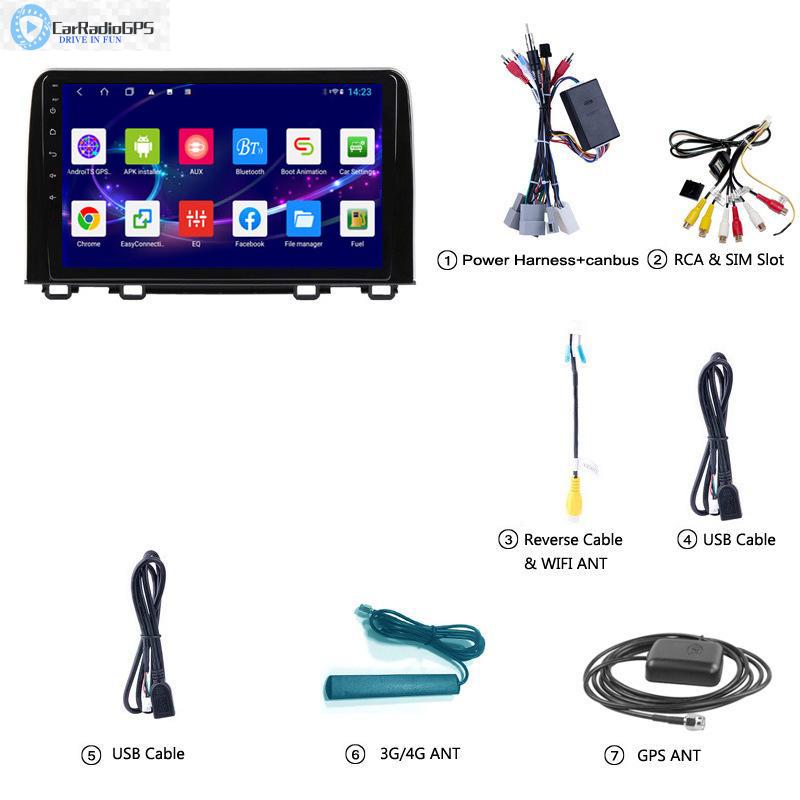 Car dvd Radio Multimedia Video Player For Hond CRV 2017-2019 Audio Navigation GPS Head Unit 4+64G 2 Din Android 10