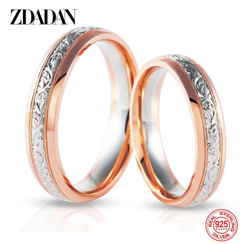 Cluster Rings ZDADAN 925 Sterling Silver Rose Gold Couple Ring For Women Engagement Fashion Jewelry Gift, Golden;silver
Cluster Rings ZDADAN 925 Sterling Silver Rose Gold Couple Ring For Women Engagement Fashion Jewelry Gift, Golden;silver