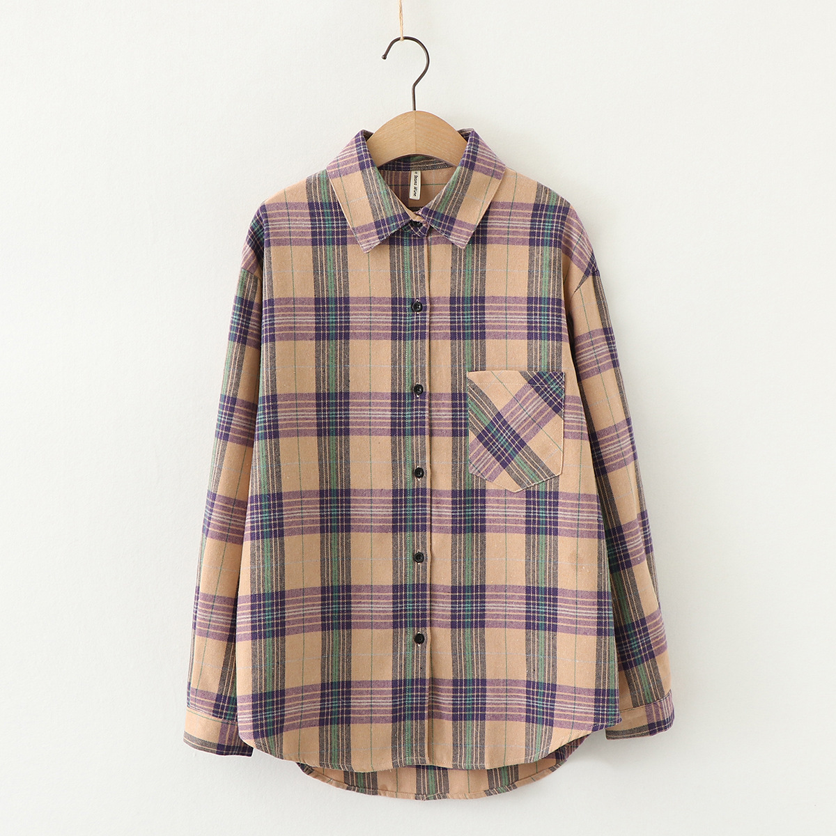 Womens Plaid Shirts Women Blouses And Tops Women's Over-Shirt Tiles Long Sleeve Checked Spring Autumn Lady Plus Size Shirt 210225