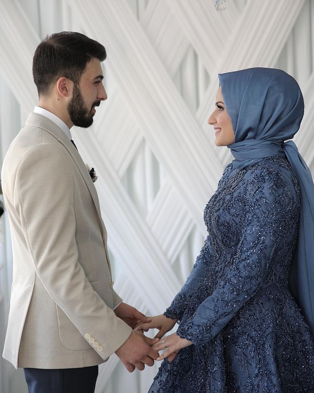 2022 Plus Size Arabic Aso Ebi Navy Blue Luxurious Muslim Prom Dresses Lace Beaded Evening Formal Party Second Reception Gowns Dress ZJ335