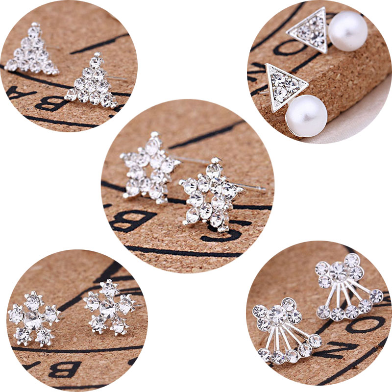 5pairs/ lot, Trendy earrings women ear studs love heart flower cat snowflake beer crystal rhinestone earring stud plated silver pearl wedding jewelry sets
5pairs/ lot, Trendy earrings women ear studs love heart flower cat snowflake beer crystal rhinestone earring stud plated silver pearl wedding jewelry sets
