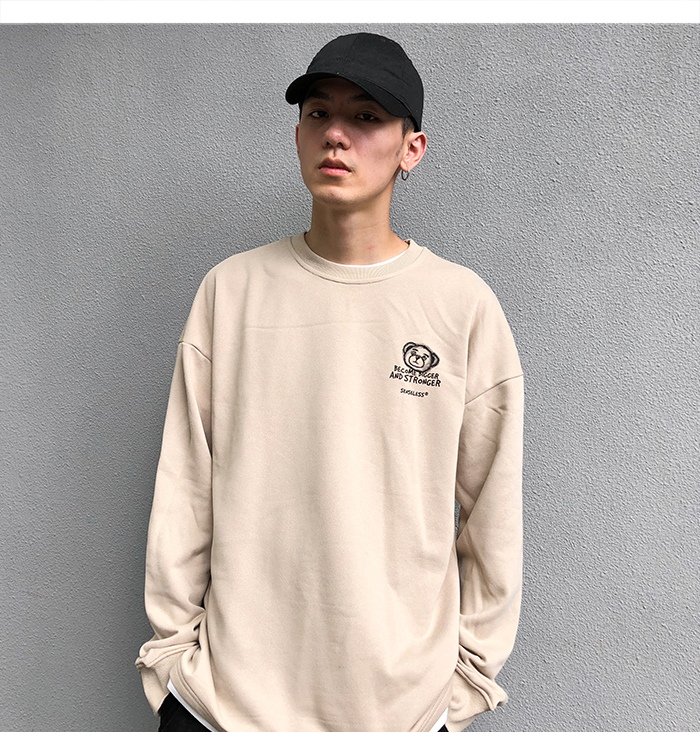 Aelfric Eden SOS Bear Print Sweatshirts Harajuku Streetwear Cotton Sweatshirt Hoodie Hip Hop Autumn Fashion Casual Pullover 201113