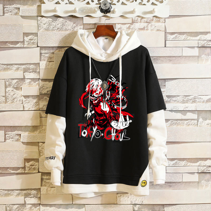 Men Women Hoodis Anime Tokyo Ghoul Pullover Hoodie Sweatshirt Sportswear Outerwear Cosplay Costume Coat Jacket Jumper Clothes 201020