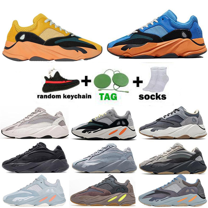 2021 Top Quality Trainers 700 V1V2 Kanye Running Shoes For Men Women Inertia Reflective Tephra Solid Grey Utility Black Vanta Sport Sneakers