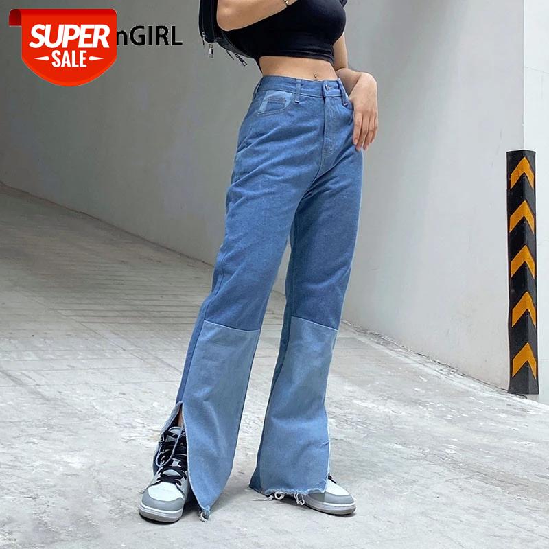 HEYounGIRL Patchwork Casual Blue Jeans Pants Women Split Side Straight Denim High Waist Long Trousers Ladies Fashion Streetwear #tm5K, Black;white
HEYounGIRL Patchwork Casual Blue Jeans Pants Women Split Side Straight Denim High Waist Long Trousers Ladies Fashion Streetwear #tm5K, Black;white