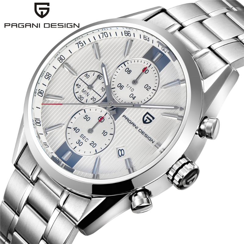 Wristwatches PAGANI DESIGN Chronograph Business Watches Men Waterproof 30m Japanese Movement Quartz Watch Clock Reloj Hombre, Slivery;brown
Wristwatches PAGANI DESIGN Chronograph Business Watches Men Waterproof 30m Japanese Movement Quartz Watch Clock Reloj Hombre, Slivery;brown