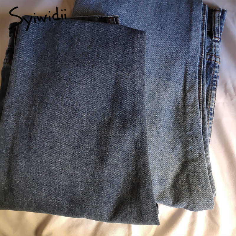 gray blue high waist jeans woman street style cotton mom no stretch women boyfriend vintage harem pants 210922