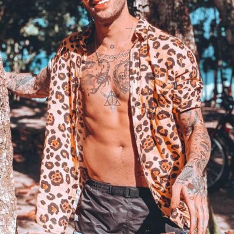 Men' Casual Shirts European And American Shirt Fashion Leopard Print Loose Single-Breasted Cool Top 2021 Summer Clothing 2XL, Multi
Men' Casual Shirts European And American Shirt Fashion Leopard Print Loose Single-Breasted Cool Top 2021 Summer Clothing 2XL, Multi