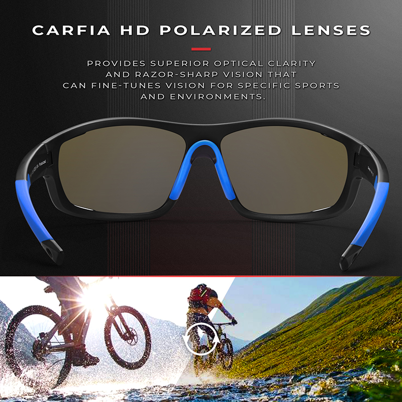 Classic Carfia brand polarized sunglasses for men women sport outdoor sun glasses designer square wrapround shades male mirror lens eyewear UV400 Prot