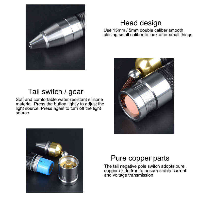 Jade Identification Torch 3 IN 1 LEDs Light Sources Portable Dedicated UV Flashlight Ultraviolet Gemstones Jewelry amber Money 211