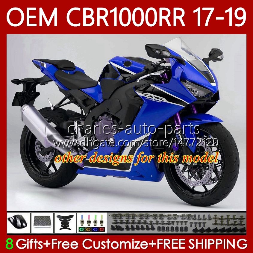 Bodywork +Tank For HONDA OEM CBR1000 CBR 1000 RR CC 1000CC CBR1000RR White blue red 17 18 19 Body 75No.60 CBR 1000RR 2017 2018 2019 CBR1000CC 17-19 In