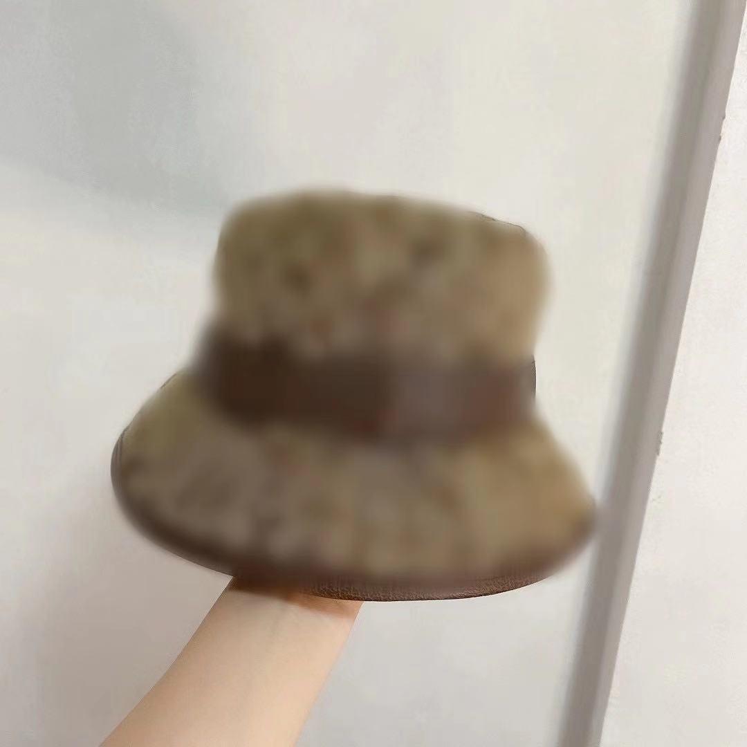 Khaki Bucket Hat Oblique Designers For Women Hats and Caps Washed Buckets Solid Wide Brim Beach Double- Fishing Beanie skull Cap, Blue;gray