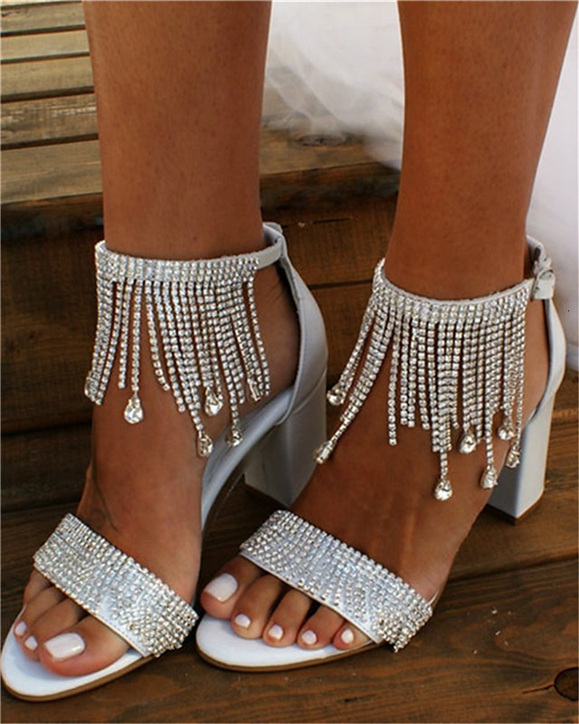 Sandals Bloco de saltos cristais borla sandálias casamento para noiva salto alto do do pé aberto nupcial vestido festa RY2X, 1# shoe box
Sandals Bloco de saltos cristais borla sandálias casamento para noiva salto alto do do pé aberto nupcial vestido festa RY2X, 1# shoe box