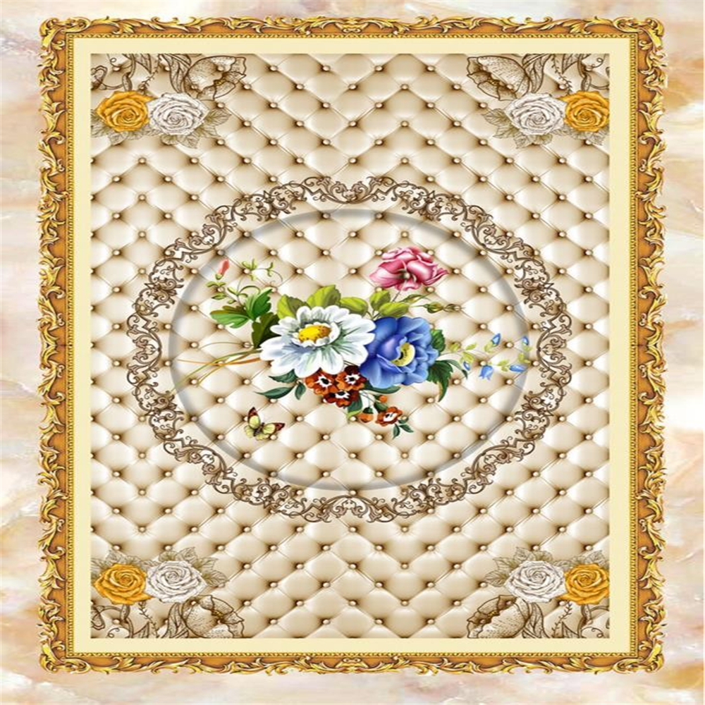 3d floor flowers pattern wallpaper 3d floor tiles waterproof wear flooring wallpaper