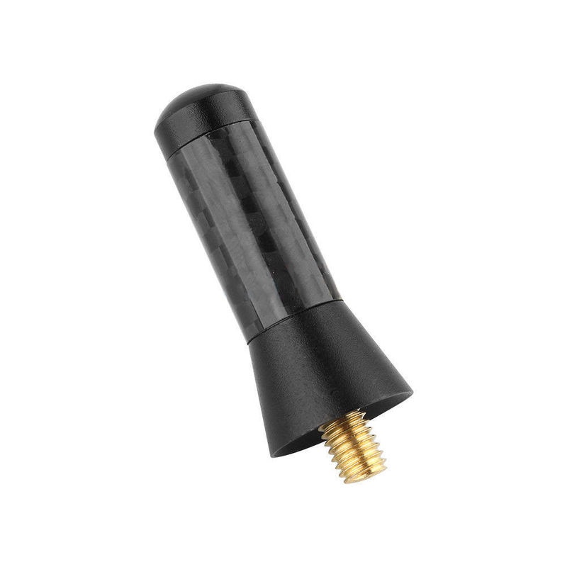 Universal Carbon Fiber Car Roof Antenna Enhanced Signal FM/AM 3.5cm Screw Metal Stubby Mast Vehicle Radio Aerial