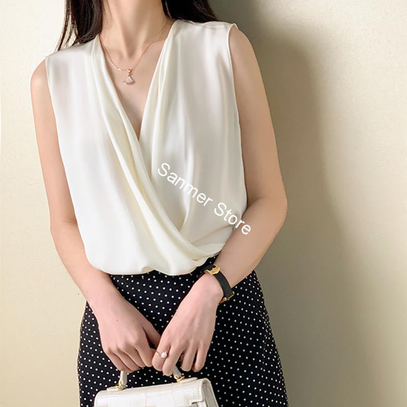 2021 New Blusa Sem Mangas Feminina Trs Cores De Seda Com Decote Em v Simples Elegante Camisa Superior Vero Novo Qnat, Black
2021 New Blusa Sem Mangas Feminina Trs Cores De Seda Com Decote Em v Simples Elegante Camisa Superior Vero Novo Qnat, Black