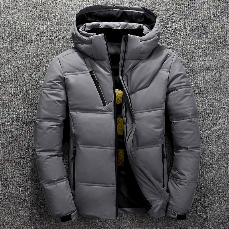 duck down jacket men short Warm Thick Quality Zipper Hooded Down Coats Male Overcoat Jackets Winter Men Down Jacket 201225