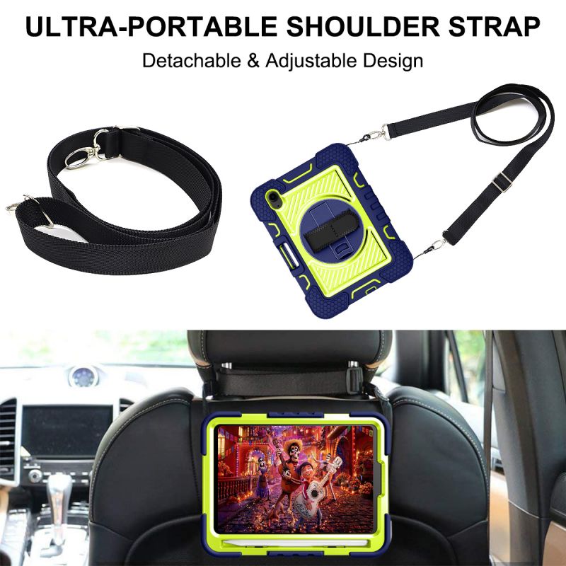 Hybrid Shockproof Robot Heavy Duty Case Rugged Handle Grip Stand Strap For iPad Mini 5 6 10th 10.9 Pro Air 11 A16 2025 10.2 Samsung Tab A8 A9 A11 Plus