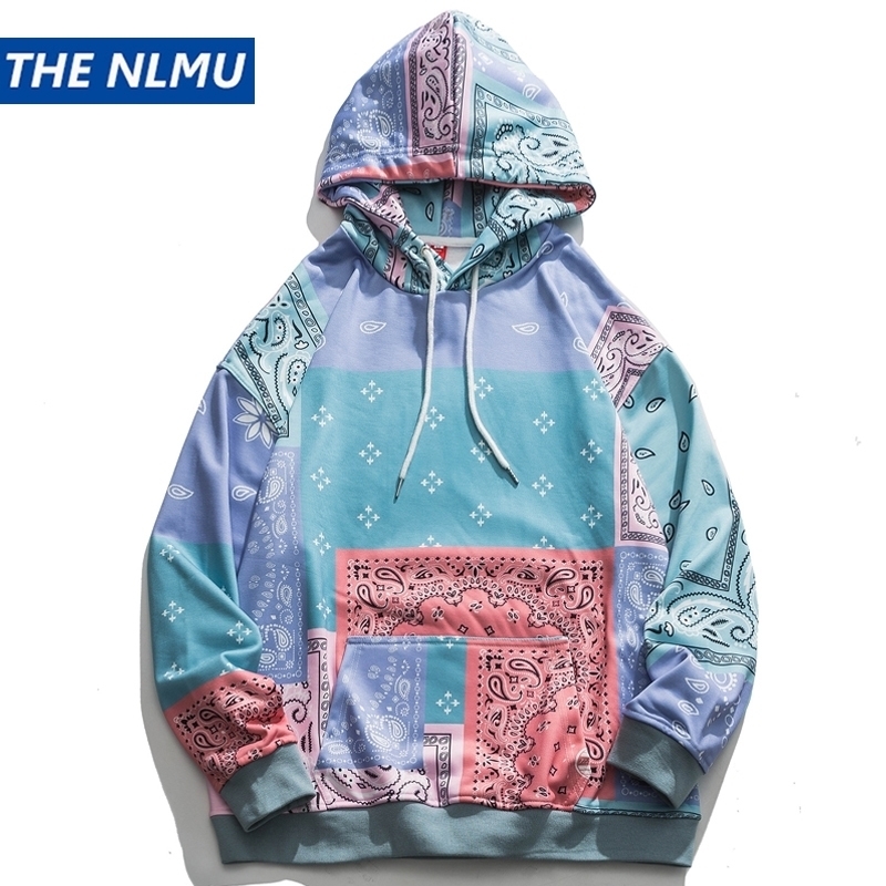 Bandana Patchwork Hoodies Sweatshirts Streetwear Autumn Mens Hip Hop Casual Hooded Pullover Hoodie Harajuku Tops WY086 201112, Blue
Bandana Patchwork Hoodies Sweatshirts Streetwear Autumn Mens Hip Hop Casual Hooded Pullover Hoodie Harajuku Tops WY086 201112, Blue
