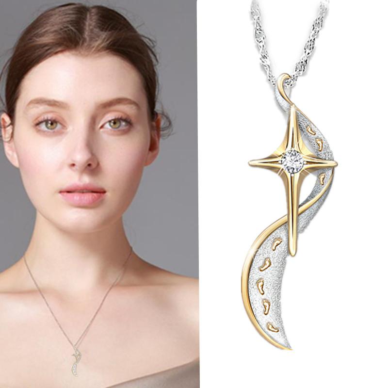 Pendant Necklaces 2021 Fashion Religion Gift Metal Dual Color Engraved Rhinestone Footprints Cross Necklace Jewelry Accessories
Pendant Necklaces 2021 Fashion Religion Gift Metal Dual Color Engraved Rhinestone Footprints Cross Necklace Jewelry Accessories