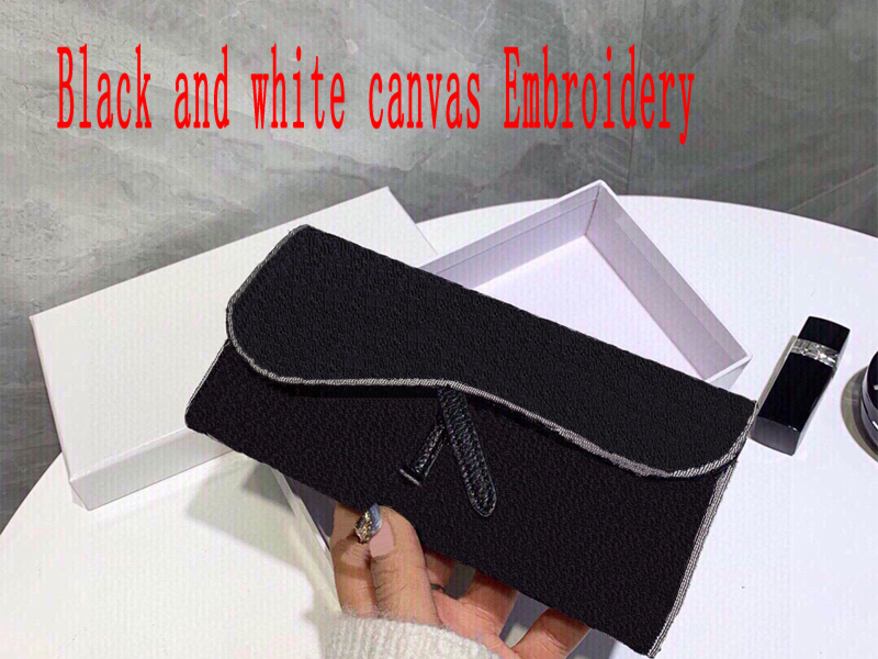 Canvas Embroidery purse handbags high quality Clutch Bags Fashion Bag wallet With box, Black
Canvas Embroidery purse handbags high quality Clutch Bags Fashion Bag wallet With box, Black