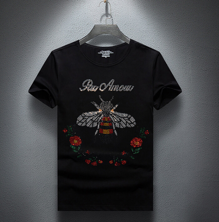 2021 New Short-sleeve Diamond Design Casual Mark Around the Elastic Neck of Male Cotton t Shirt 4gl1, As shown in the figure
2021 New Short-sleeve Diamond Design Casual Mark Around the Elastic Neck of Male Cotton t Shirt 4gl1, As shown in the figure