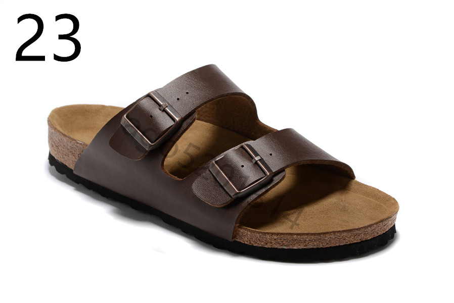 Home Slippers Arizona Summer Beach Cork Sandals Casual Double Buckle Clogs Sandalias Women Men Slip on Flip Flops Flats Shoes 34-45