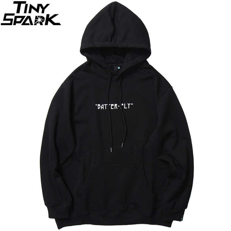 Men Hip Hop Sweatshirt Hoodie Color Butterfly Streetwear Harajuku Pullover Hoodie Cotton Fleece Winter Autumn Black Hoodie 210802