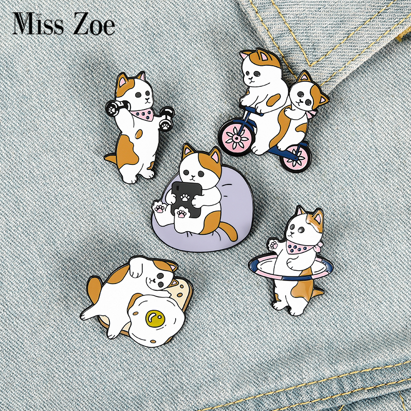 funny cats enamel pin custom cat egg bike dumbbells sports brooches bag lapel pin cartoon badge jewelry for kids friendsdio chan contact, Gray
funny cats enamel pin custom cat egg bike dumbbells sports brooches bag lapel pin cartoon badge jewelry for kids friendsdio chan contact, Gray