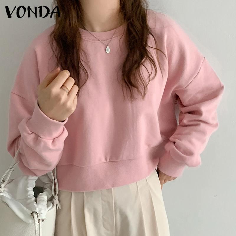 Women's Hoodies & Sweatshirts Autumn Spring Women Fashion Long Sleeve O Neck Solid Color Short Jumper VONDA 2022 Tunics Pullover Sweatshirt, Black
Women's Hoodies & Sweatshirts Autumn Spring Women Fashion Long Sleeve O Neck Solid Color Short Jumper VONDA 2022 Tunics Pullover Sweatshirt, Black