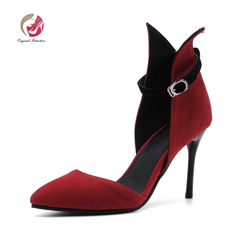 Original Intention Women Shoes Fashion Shallow Pointed Toe Thin Heels Buckle Strap Sandals Woman Black Green Red US Size 3-10.5, Ef1834 red
Original Intention Women Shoes Fashion Shallow Pointed Toe Thin Heels Buckle Strap Sandals Woman Black Green Red US Size 3-10.5, Ef1834 red