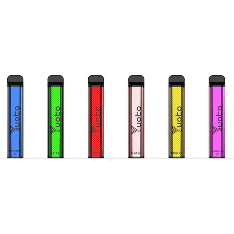 YUOTO XXL DISPOSABLE E-cigarette kit 2500Puffs With 4ml Capacity Built in 1200mAh Battery LED Light Rechargable
YUOTO XXL DISPOSABLE E-cigarette kit 2500Puffs With 4ml Capacity Built in 1200mAh Battery LED Light Rechargable