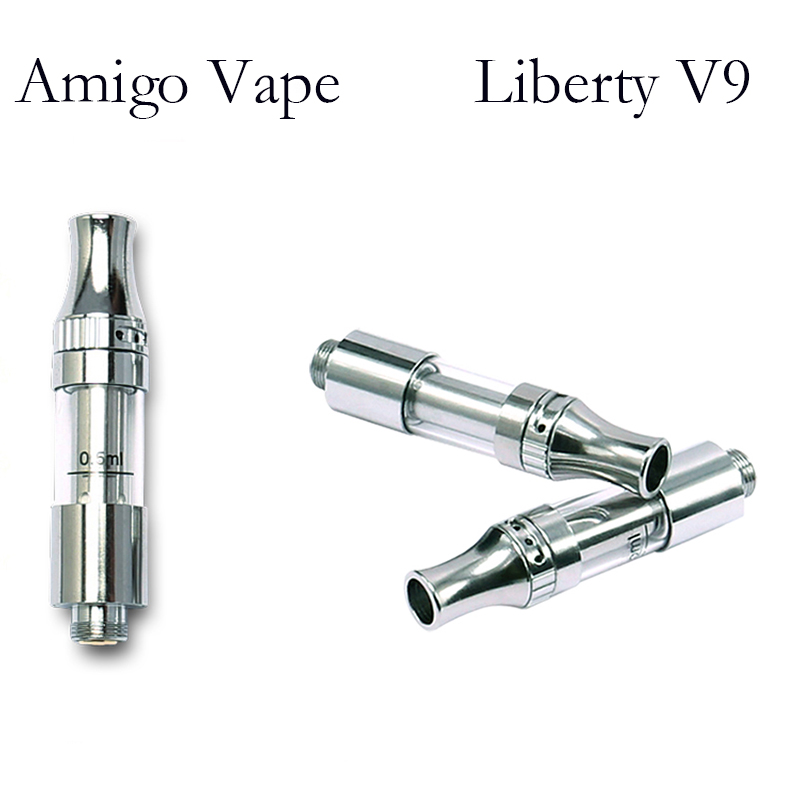 Amigo Liberty V9 Vape Cartridge Ceramic Coil Cart Top Airflow Atomizers Electronic Cigarettes Empty Oil Vaporizer 510 Thread Atomizer 0.5ml
Amigo Liberty V9 Vape Cartridge Ceramic Coil Cart Top Airflow Atomizers Electronic Cigarettes Empty Oil Vaporizer 510 Thread Atomizer 0.5ml