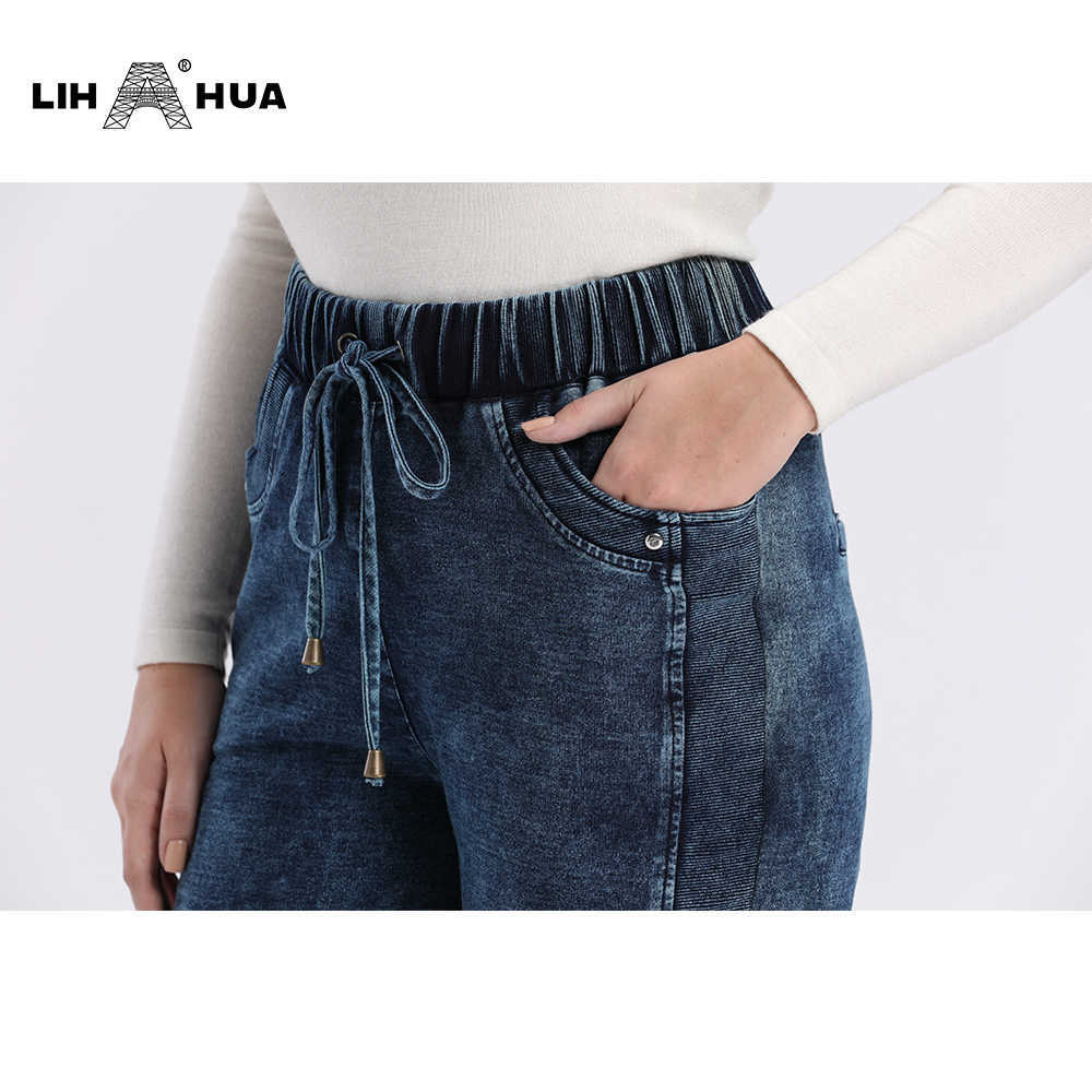 LIH HUA Women's Plus Size Casual Jeans high flexibility 210922