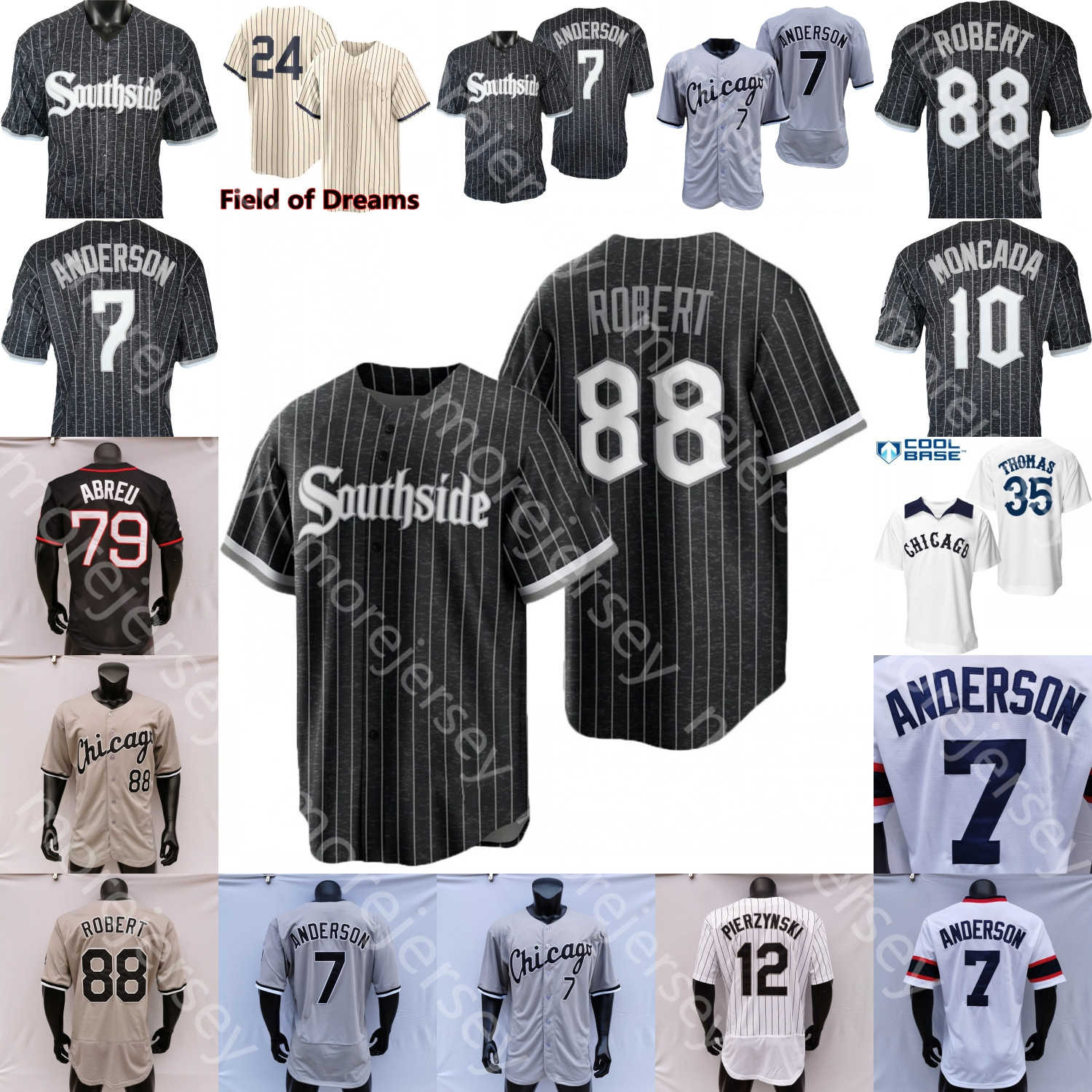 2021 Field of Dreams City Connect jersey Yermin Mercedes Jose Abreu Tim Anderson Nick Madrigal Yoan Moncada Eloy Jimenez Luis Robert Russa Kopech Lynn Marshall, Women 2021 new fan's versions pinstripe
2021 Field of Dreams City Connect jersey Yermin Mercedes Jose Abreu Tim Anderson Nick Madrigal Yoan Moncada Eloy Jimenez Luis Robert Russa Kopech Lynn Marshall, Women 2021 new fan's versions pinstripe