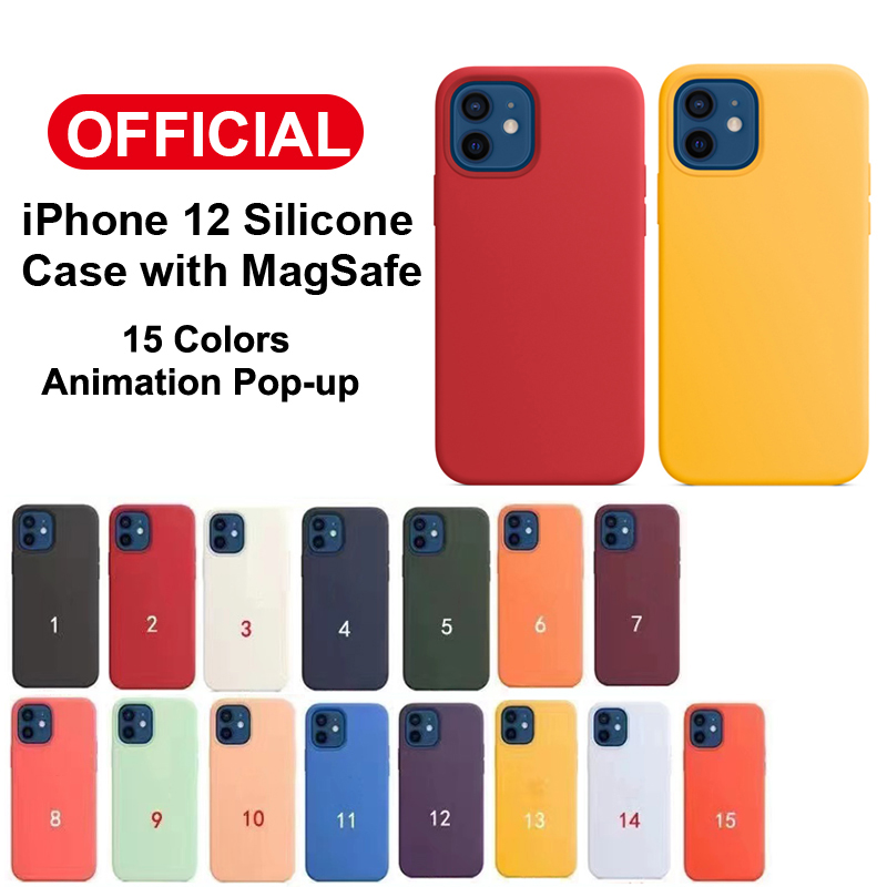 Original Quality Silicone Cases with MagSafe for iPhone 12 Mini Pro Max Pop up Animation Back Cover Case Retail Box Logo Official 15 Colors, Deepnavy
Original Quality Silicone Cases with MagSafe for iPhone 12 Mini Pro Max Pop up Animation Back Cover Case Retail Box Logo Official 15 Colors, Deepnavy