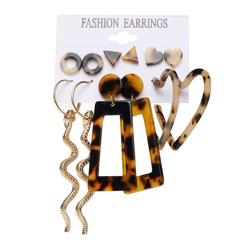 Acetate plate Stud Earrings Set Creative Retro Element Love Flower All-Match Earring Alloy Metal Snake Sheet Airplane Square Acrylic Leopard Print Ear Jewelry Gifts
Acetate plate Stud Earrings Set Creative Retro Element Love Flower All-Match Earring Alloy Metal Snake Sheet Airplane Square Acrylic Leopard Print Ear Jewelry Gifts