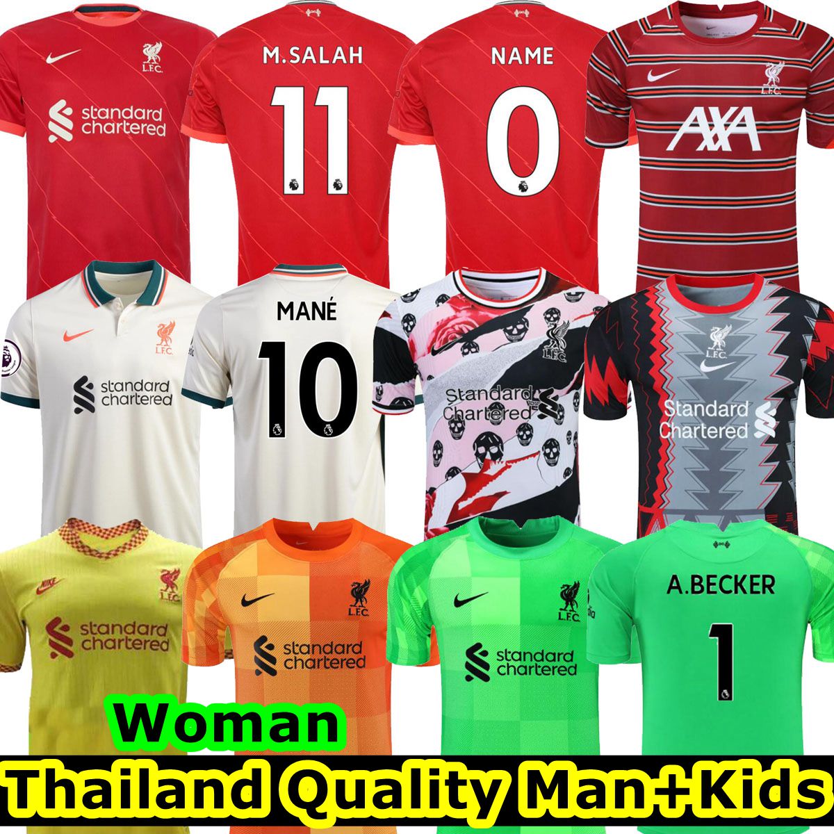 Thailand Quality 2021 2022 Liverpool Soccer Jerseys M.SALAH ALEXANDER ARNOLD Mane Firmino VIRGIL DIOGO J Thiago A.BECKER HOME AWAY Third KID, Black;yellow
Thailand Quality 2021 2022 Liverpool Soccer Jerseys M.SALAH ALEXANDER ARNOLD Mane Firmino VIRGIL DIOGO J Thiago A.BECKER HOME AWAY Third KID, Black;yellow
