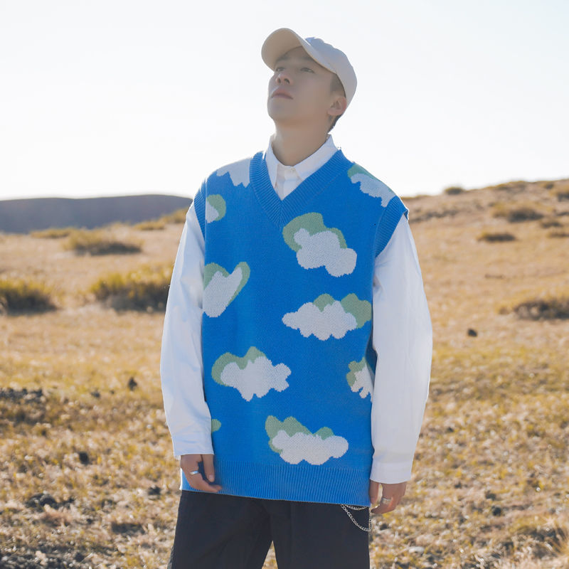 2021 New Autumn Winter Men's Warmth Fashion Casual Cloud Knit Pullover Men Streetwear Vest Sweater Mens Clothes N73i, Gray
2021 New Autumn Winter Men's Warmth Fashion Casual Cloud Knit Pullover Men Streetwear Vest Sweater Mens Clothes N73i, Gray