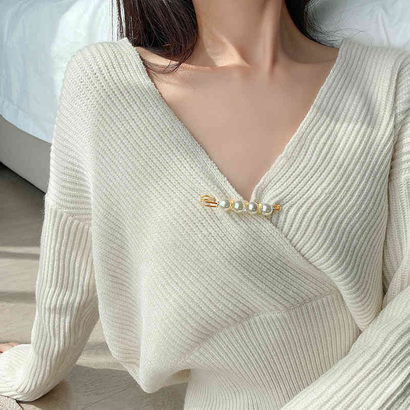 Pearl Pin 5-piece Set Popular Korean Fashion Simple Brooch Clothes Wear Accessories