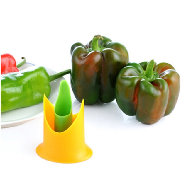 Pepper Corer Chili Seeded Remover Device Chilli Cutter Corer Slicer Fruit Peeler Kitchen Utensil 2PCS 1 Lot Random Colors YW1202
Pepper Corer Chili Seeded Remover Device Chilli Cutter Corer Slicer Fruit Peeler Kitchen Utensil 2PCS 1 Lot Random Colors YW1202