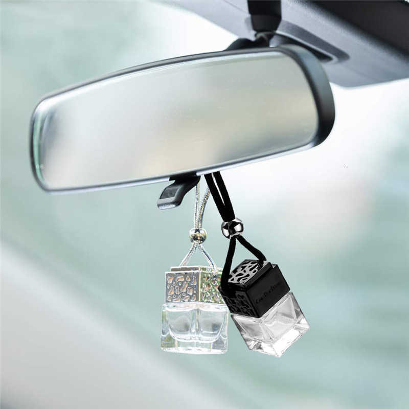 10pcs 8ml Car Air Freshener Hanging Glass Bottle Auto Perfume Diffuser for Essential Oils Fragrance Ornament Interior Accessories