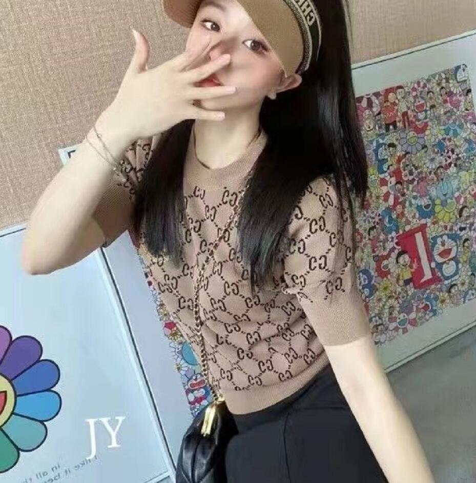 2022GG Sweaters summer new arrival short sleeve o-neck patchwork sweater women fresh cute loose knitted pullover Modis tops, Blue
2022GG Sweaters summer new arrival short sleeve o-neck patchwork sweater women fresh cute loose knitted pullover Modis tops, Blue