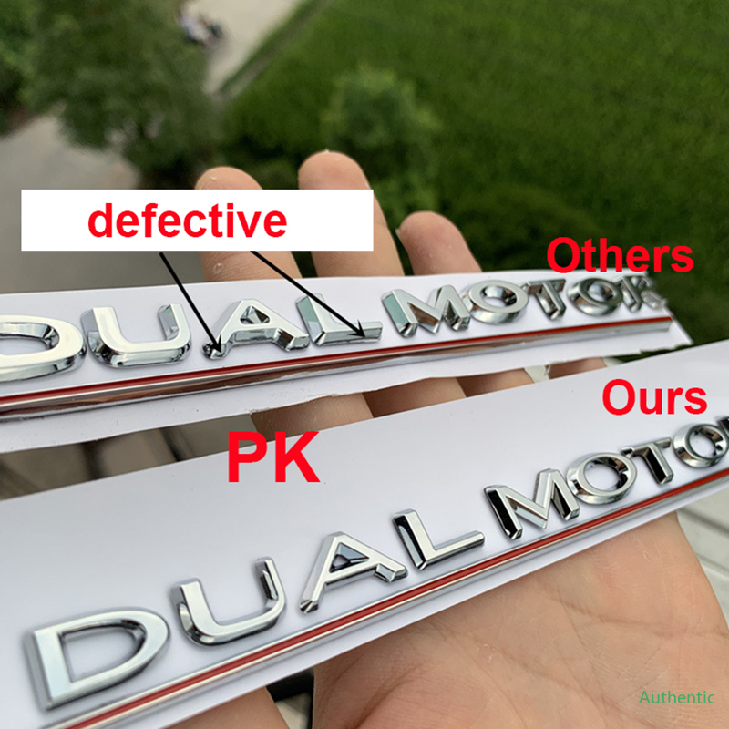 DUAL MOTOR Underlined Letters Emblem for Tesla Model 3 Car Styling Refitting High Performance Trunk Badge Sticker Chrome Black, Colour
DUAL MOTOR Underlined Letters Emblem for Tesla Model 3 Car Styling Refitting High Performance Trunk Badge Sticker Chrome Black, Colour