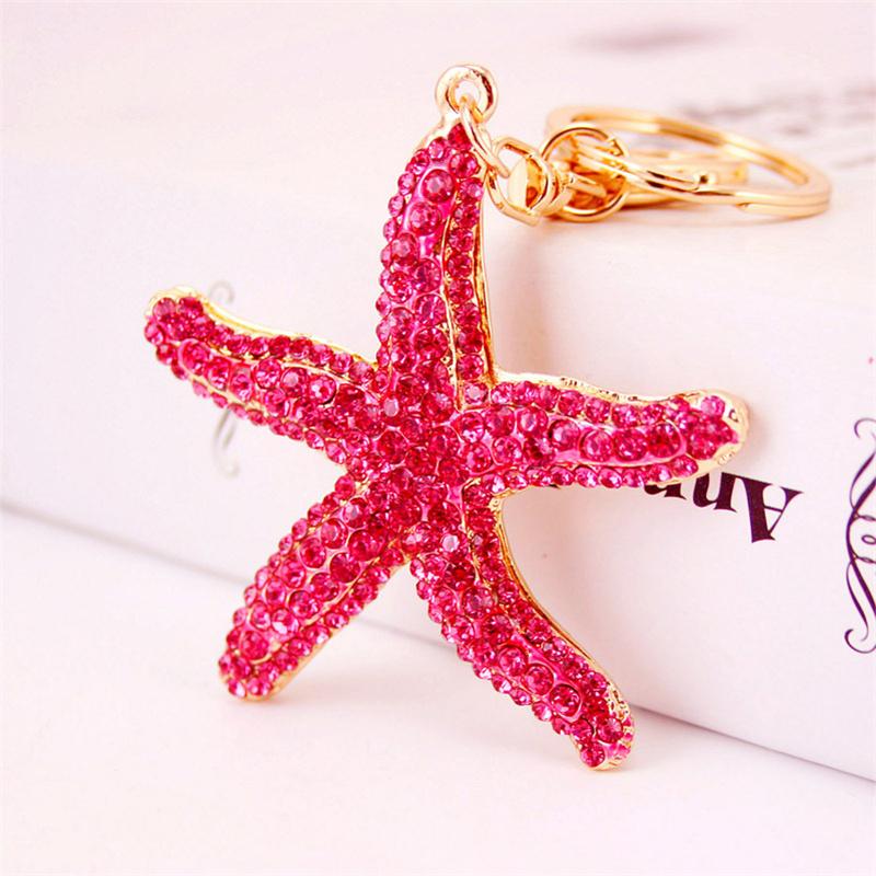 Keychains Fashion Full Crystal Rhinestone Starfish Keychain For Women's Bags Decoration Pendants Accessories Car Keyrings
Keychains Fashion Full Crystal Rhinestone Starfish Keychain For Women's Bags Decoration Pendants Accessories Car Keyrings